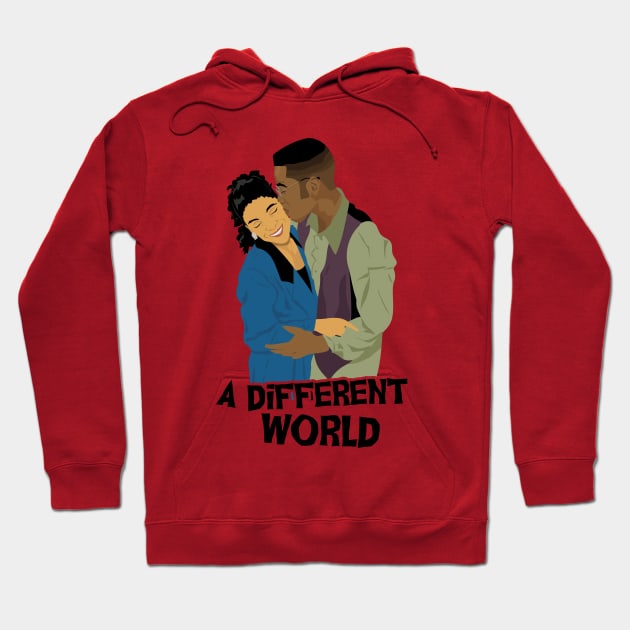 black romantic kiss different world Hoodie by JUMATKLIWON